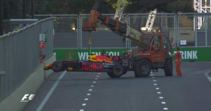 Daniel Rikkardo yarışı erkən bitirdi