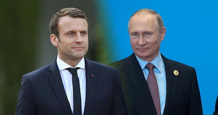 Putinlə Makron Moskva görüşü barədə müzakirə apardı
