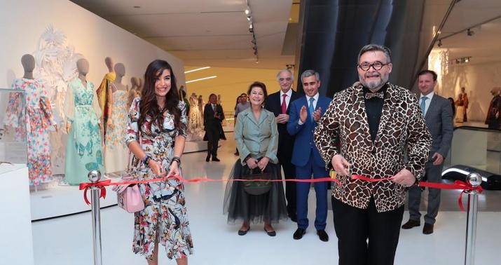 Leyla Əliyeva "Moda məkanı" adlı sərginin açılışında -