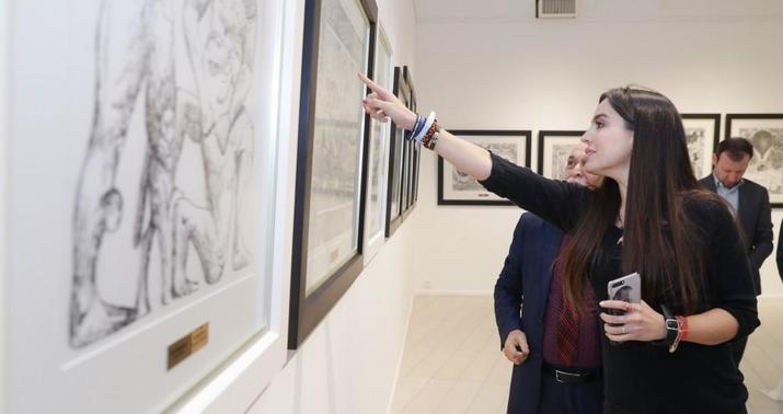 Leyla Əliyeva “Qarabağnamə - tarixin səhifələri” adlı sərgidə - Foto