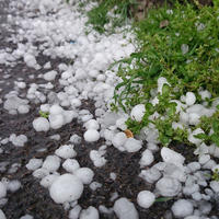 Ağdama dolu yağdı -