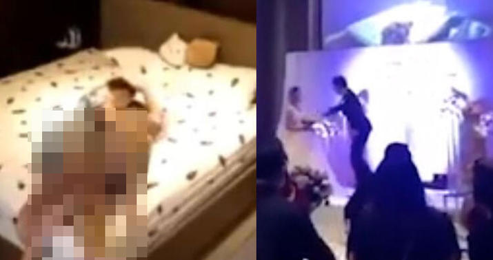 Toyda gəlinin bacısının yataq səhnələri nümayiş olundu –
