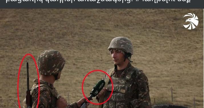 Ermənistan jurnalistləri silahlandırdı -