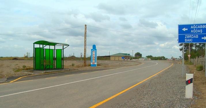 Zərdabda yol yenidən quruldu