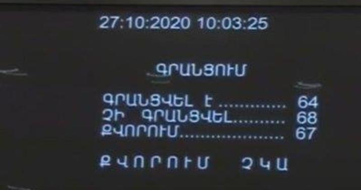 Ermənistanda parlamentin iclası baş tutmadı -