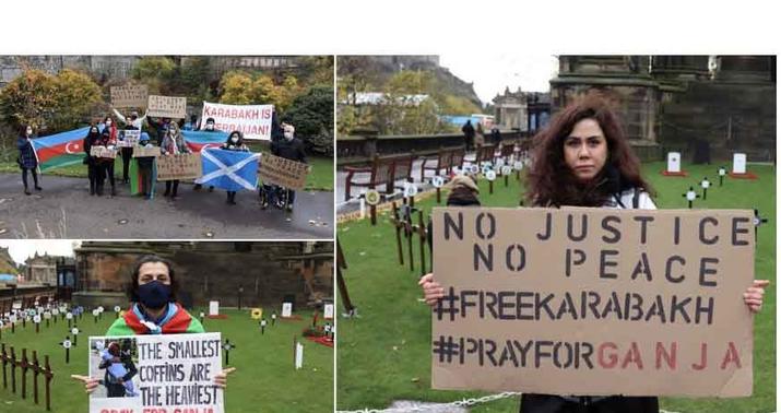 Edinburq şəhərində Gəncə terroru pisləndi