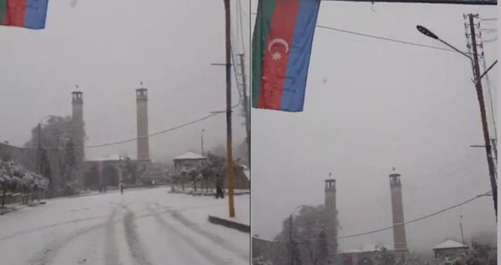 Şuşaya qar yağdı, 28 il sonra ilk dəfə görüntüləndi -