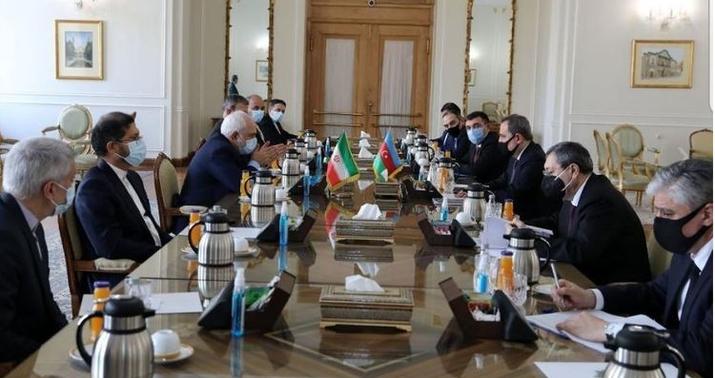 Ceyhun Bayramov Məhəmməd Cavad Zərif ilə görüşdü