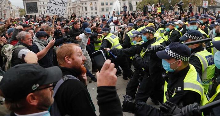 Britaniyada karantin əleyhinə aksiya