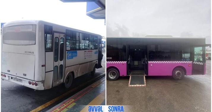 Daha bir marşrut xəttinə yeni iritutumlu avtobuslar verildi -