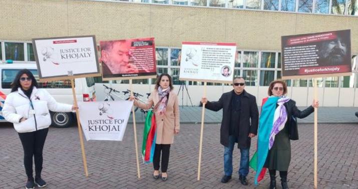 Niderlandda “Xocalıya ədalət!” tələbi ilə etiraz aksiyası keçirildi -