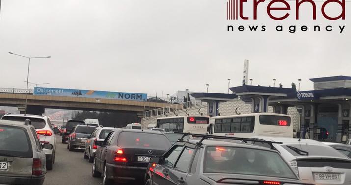 Bakı-Sumqayıt yolunda tıxac yarandı -
