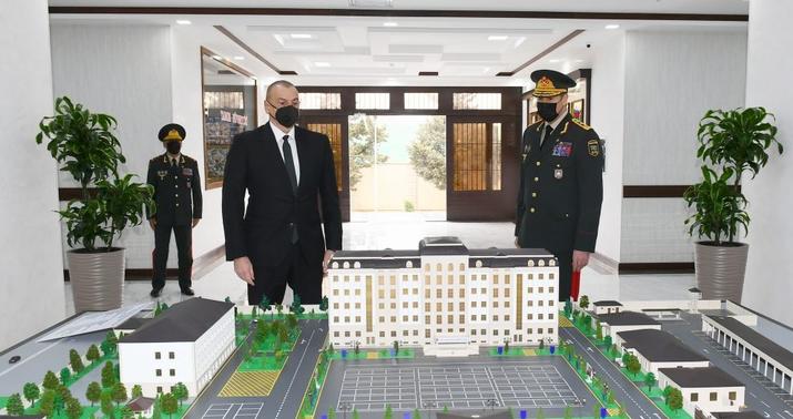 Prezident Daxili Qoşunların hərbi hissəsinin açılışında -