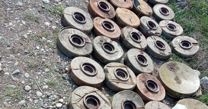 Azad edilmiş ərazilərdə aşkarlanan minaların sayı açıqlandı