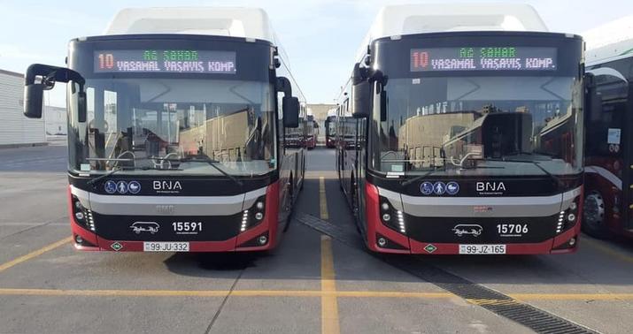 Bakıda daha bir xətt üzrə yeni avtobuslar istifadəyə verilir