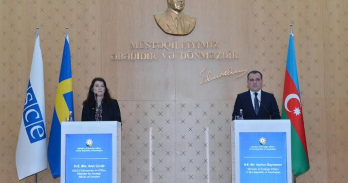 ATƏT sədri Bayramovla sərhəddəki gərginliyi müzakirə etdi