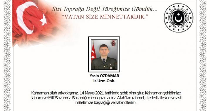 Türk ordusunun hərbçisi şəhid oldu -