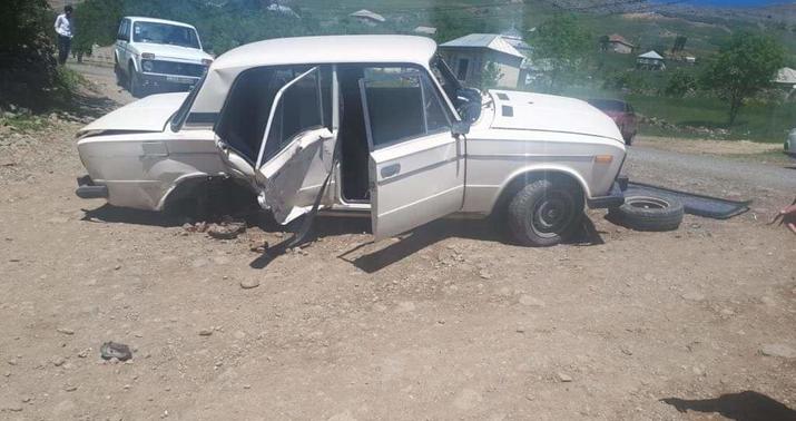 Sabirabadda avtomobil hasara çırpıldı –