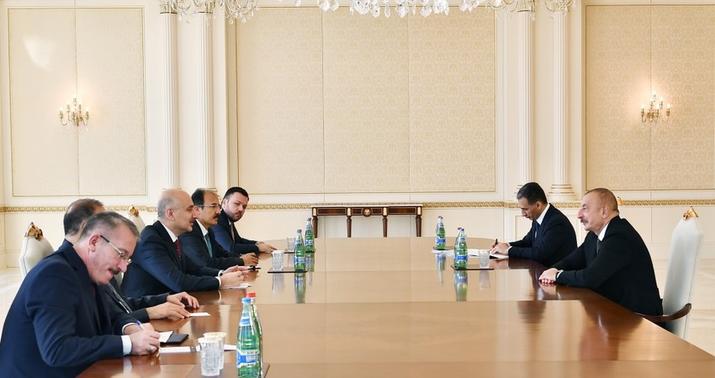 İlham Əliyev Türkiyənin nəqliyyat və infrastruktur nazirini qəbul etdi -