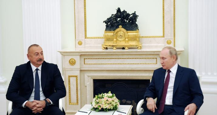 İlham Əliyevin Vladimir Putinlə görüşü oldu -