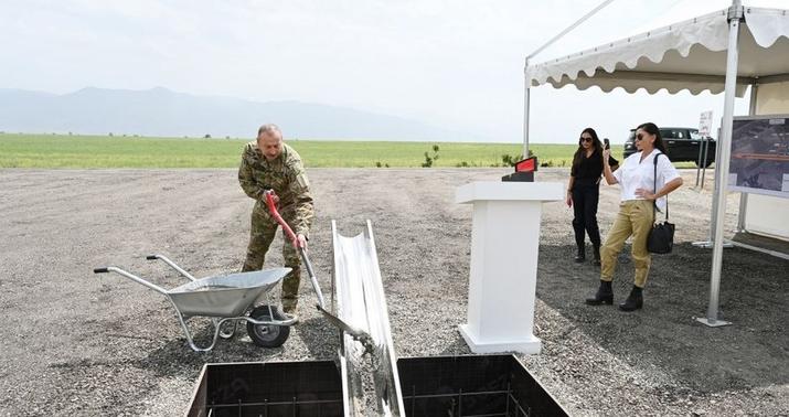 Prezident Laçın Beynəlxalq Hava Limanının təməlini qoydu