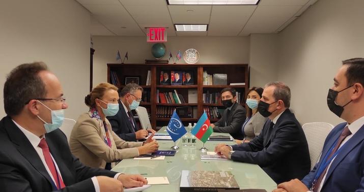 Ceyhun Bayramov Avropa Şurasının baş katibi ilə görüşdü