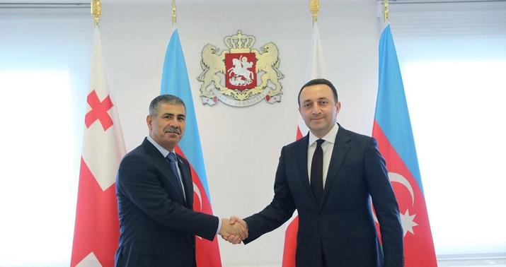 Zakir Həsənov İrakli Qaribaşvili ilə görüşdü