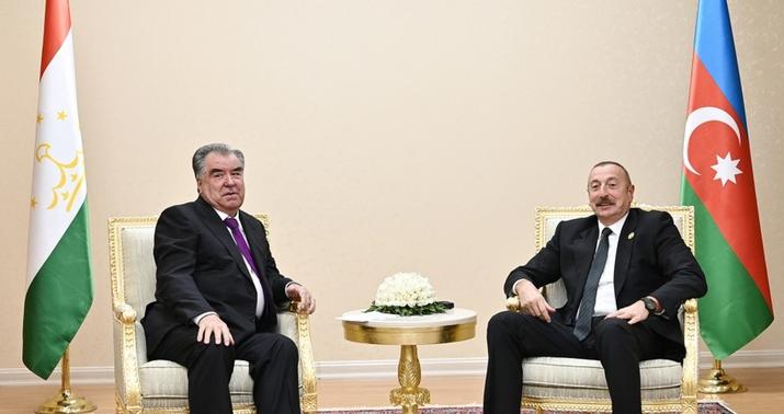 İlham Əliyev Tacikistan Prezidenti ilə görüşdü