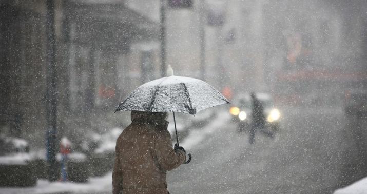 Güclü külək, qar -