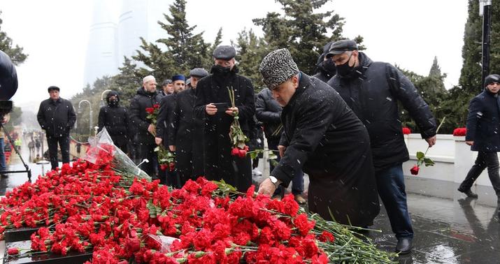 Dini konfessiya rəhbərləri Şəhidlər xiyabanında -