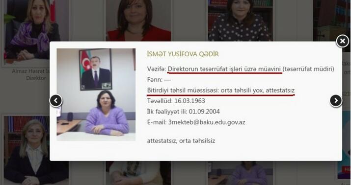 Attestatsız şəxsin direktor müavini təyin edilməsilə bağlı -