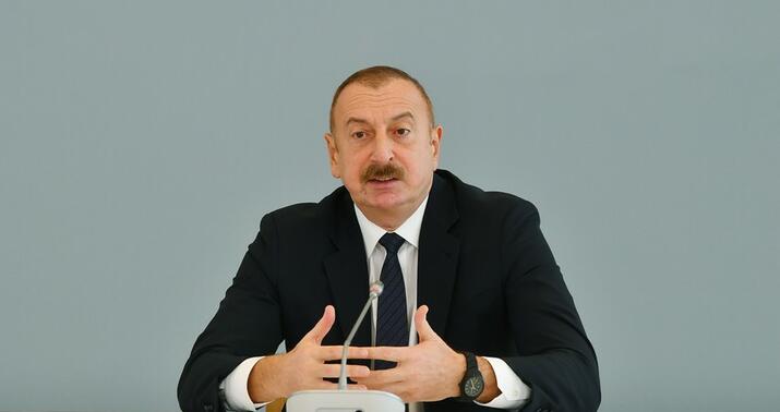İlham Əliyev Zəngəzur dəhlizindən danışdı