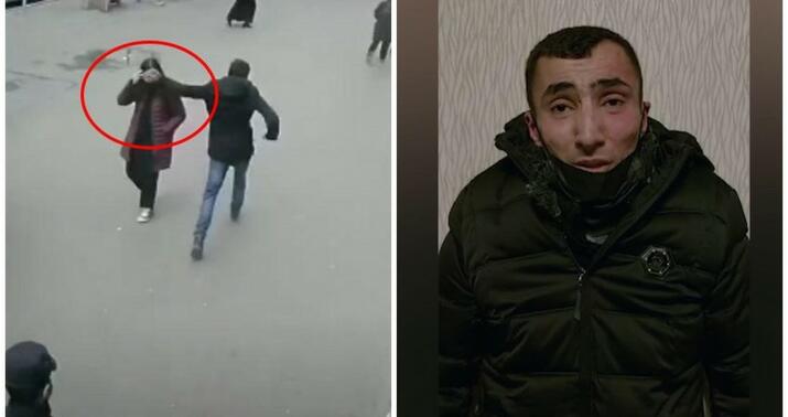 Küçədə qadınlara qarşı qəribə hərəkət edən şəxsin şok ifadəsi... –