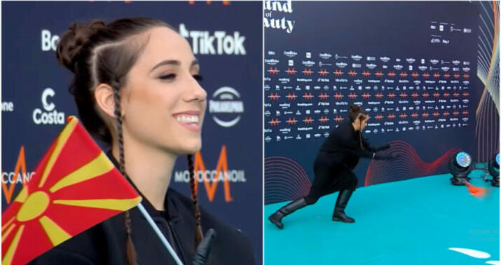 "Avroviziya" yarışında müğənni ölkəsinin bayrağını yerə atdı -