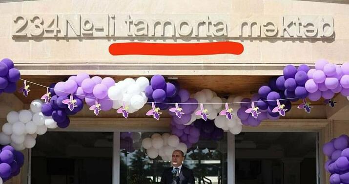 Nazirin tədbirdə iştirak etdiyi məktəbdə inanılmaz səhv -