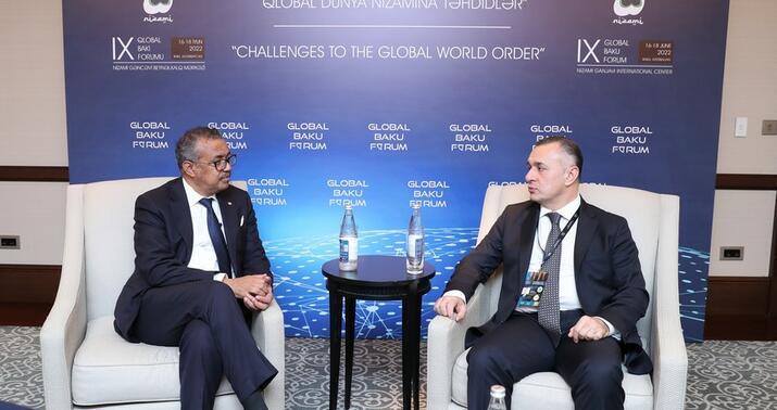 Səhiyyə naziri ÜST rəhbəri ilə görüşdü