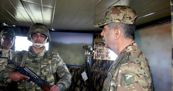 Zakir Həsənov Kəlbəcər və Laçında döyüş mövqelərində -