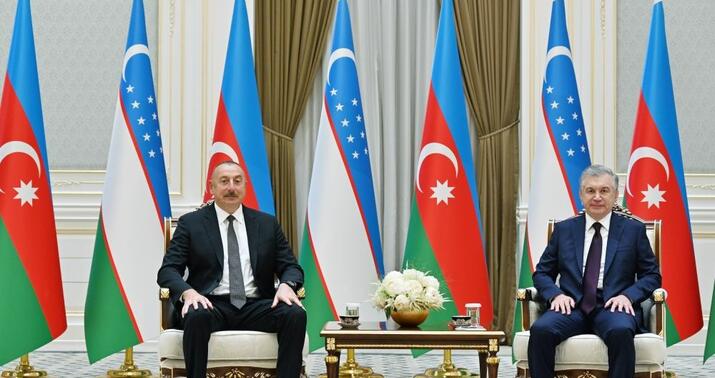 Azərbaycan və Özbəkistan prezidentlərinin görüşü oldu