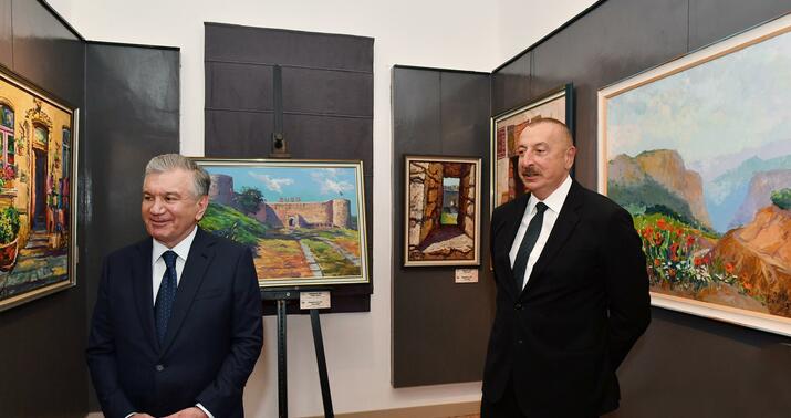 İlham Əliyev  Xivədə “Nurullaboy” saray kompleksi ilə tanış oldu -