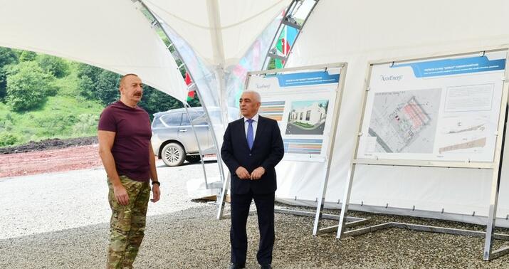 Prezident Kəlbəcərdə “Çıraq-1” kiçik su elektrik stansiyasında oldu -