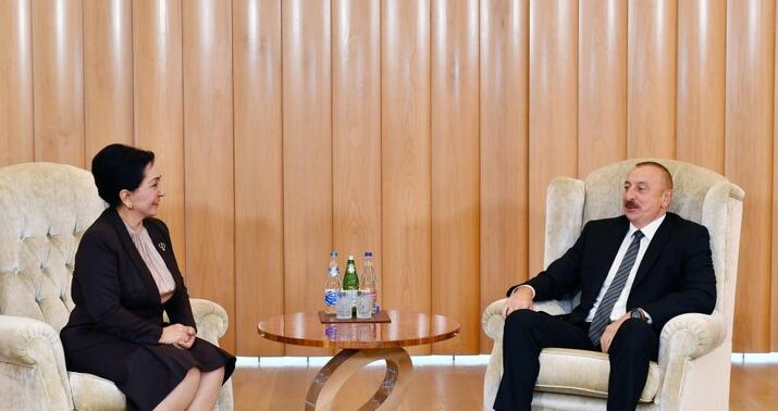 İlham Əliyev Özbəkistan Senatının sədrini qəbul etdi -
