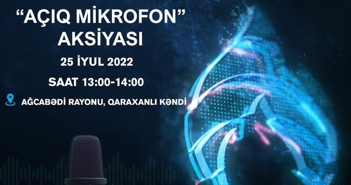 “Azəriqaz”ın “Açıq mikrofon”u Ağcabədidə qurulacaq