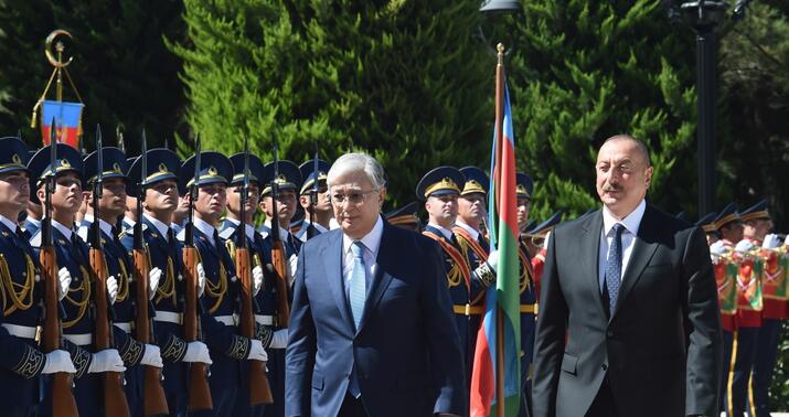 Tokayevin rəsmi qarşılanma mərasimi oldu