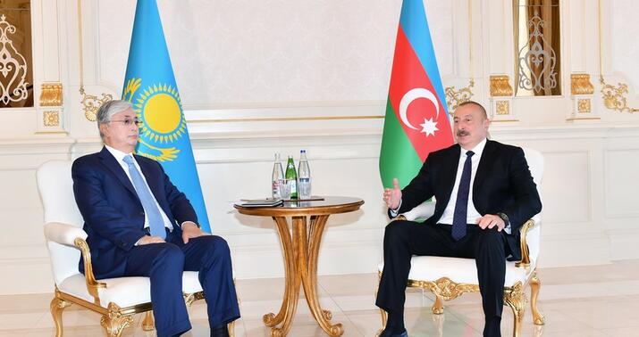 Azərbaycan və Qazaxıstan prezidentləri təkbətək görüşdü