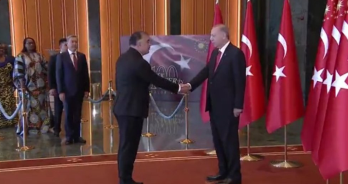 Azərbaycan səfiri Türkiyə Prezidenti ilə görüşdü