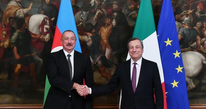 İlham Əliyev İtaliya Nazirlər Şurasının sədri ilə görüşdü