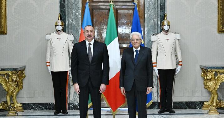 Prezident italiyalı həmkarı ilə görüşdü -