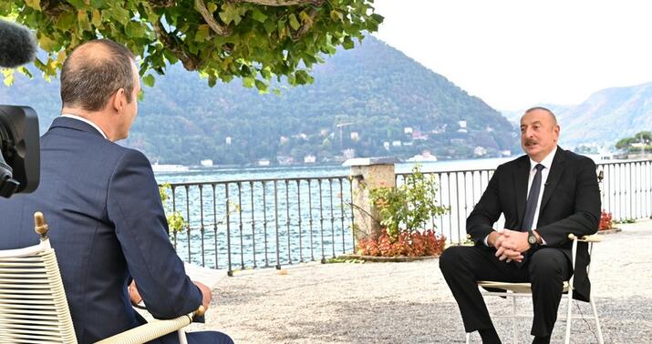 Prezident İtaliyada müsahibə verdi