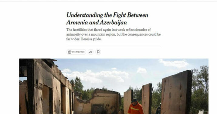 “The New York Times”  sərhəddəki gərginlikdən yazdı