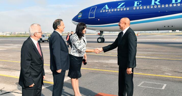 Sofiyada İlham Əliyevin rəsmi qarşılanma mərasimi oldu